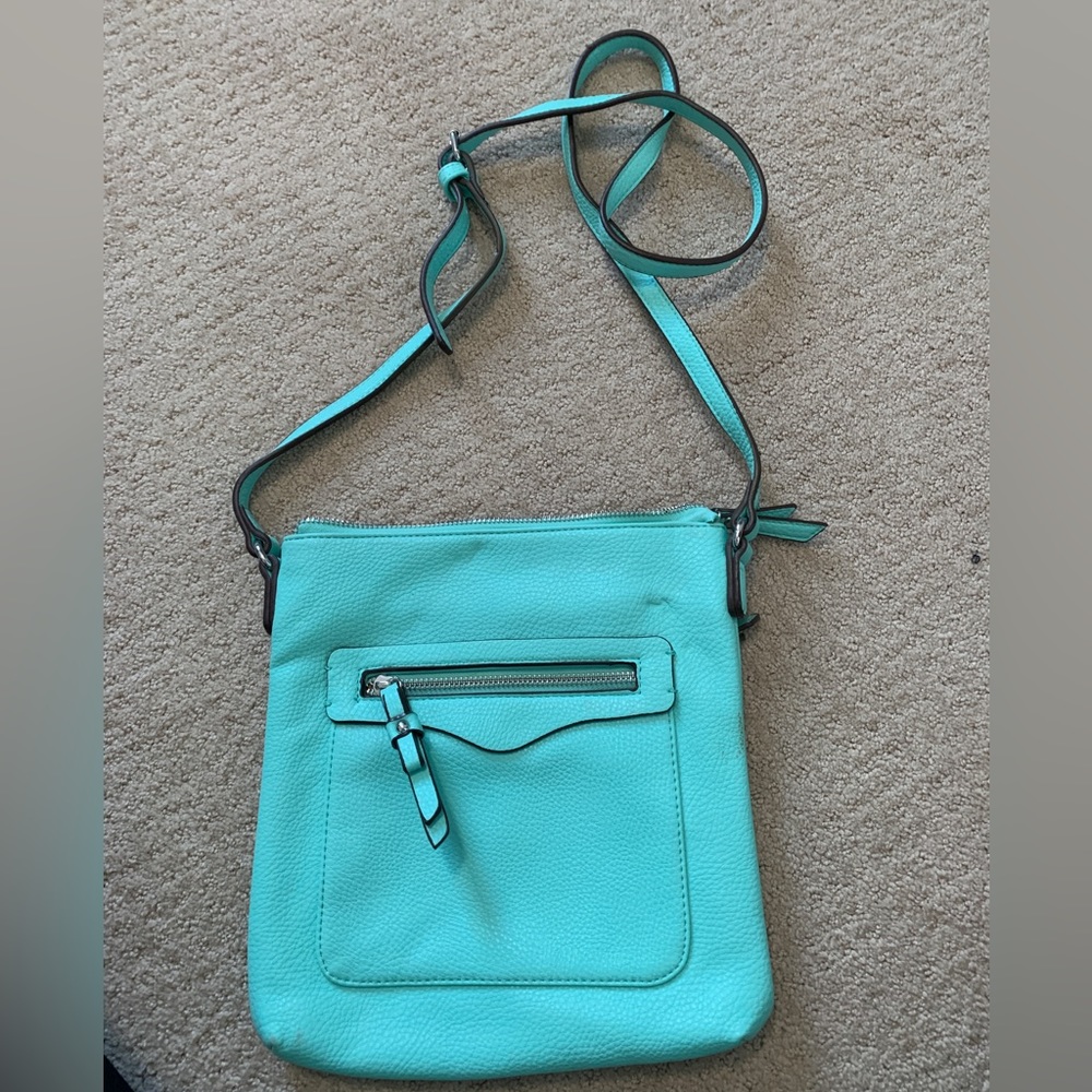 Aqua Crossbody Bag